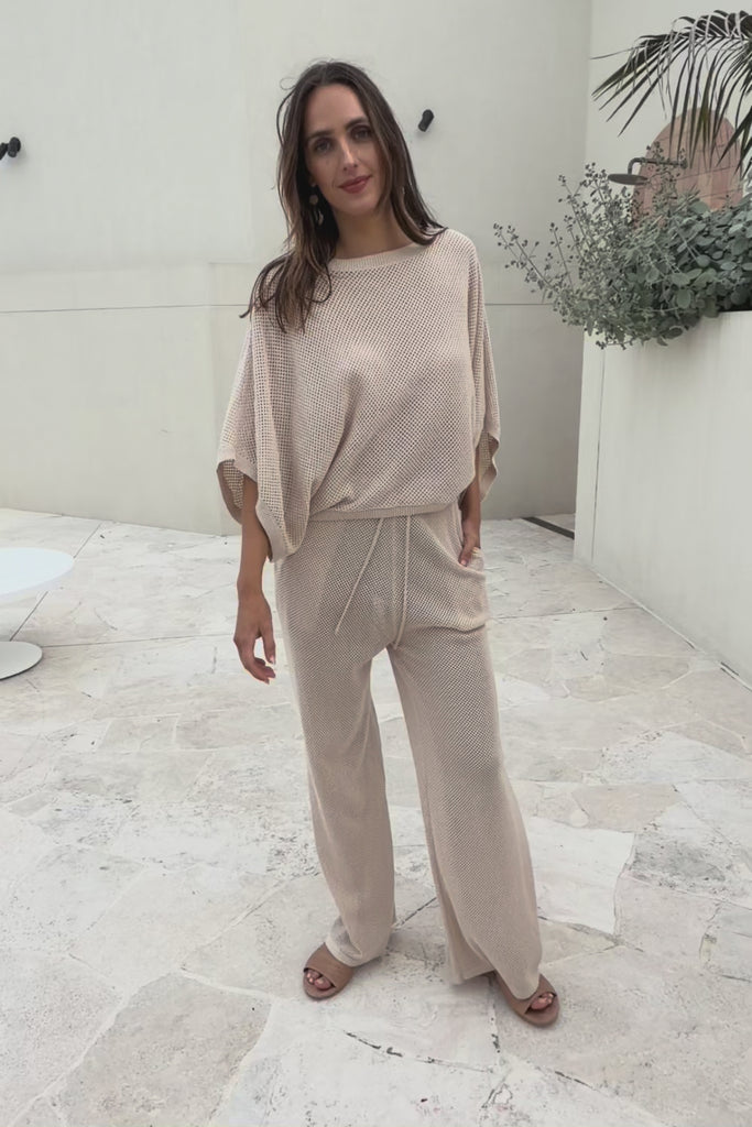 Summer Ready Cotton Throw Sweater – Natural