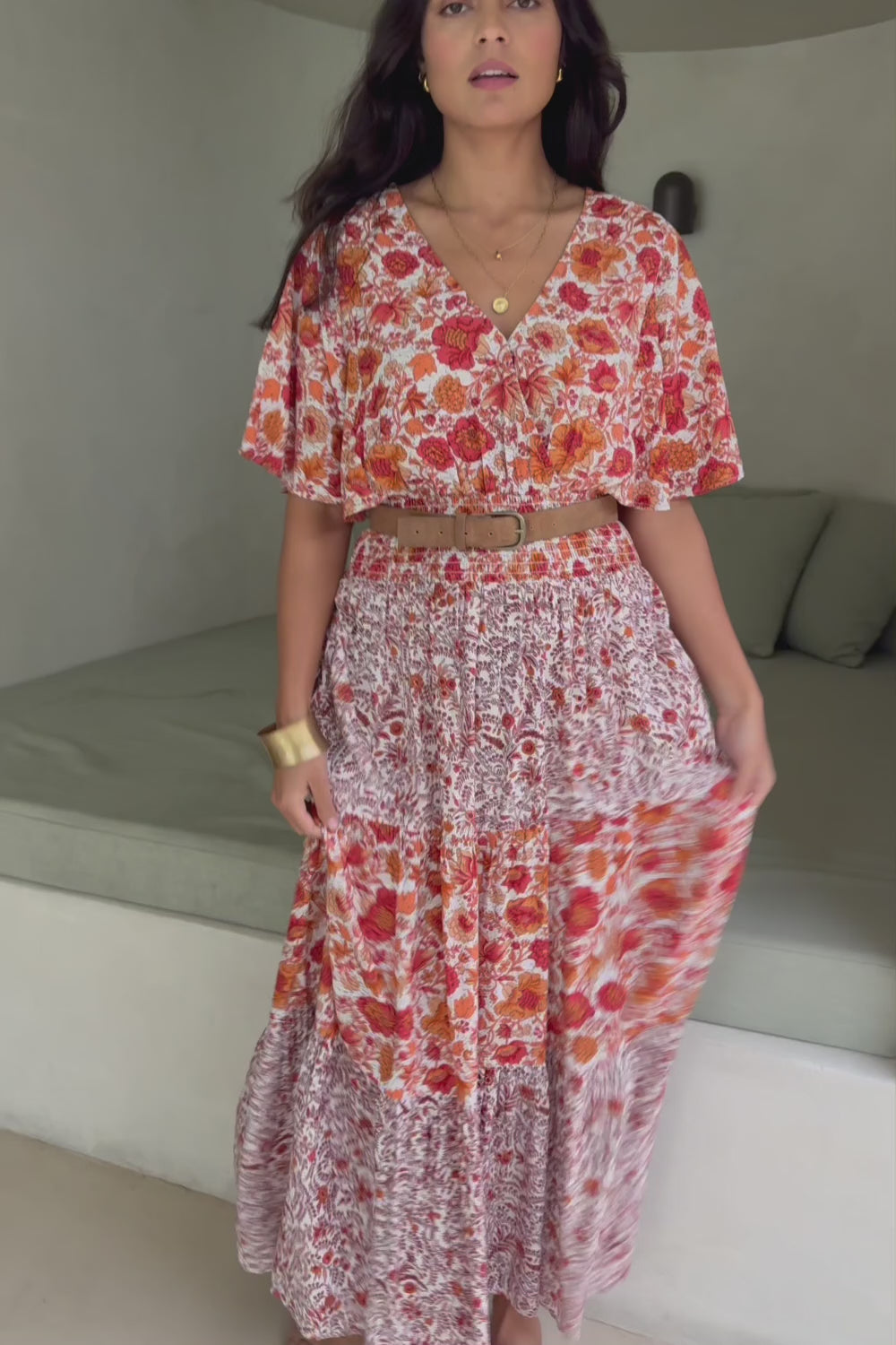 Tiers Of Joy Maxi Dress - Coralfleur