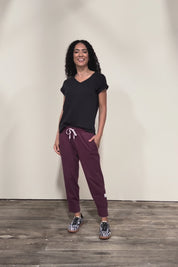 Fundamental Pima Cotton Vee Tee - Black