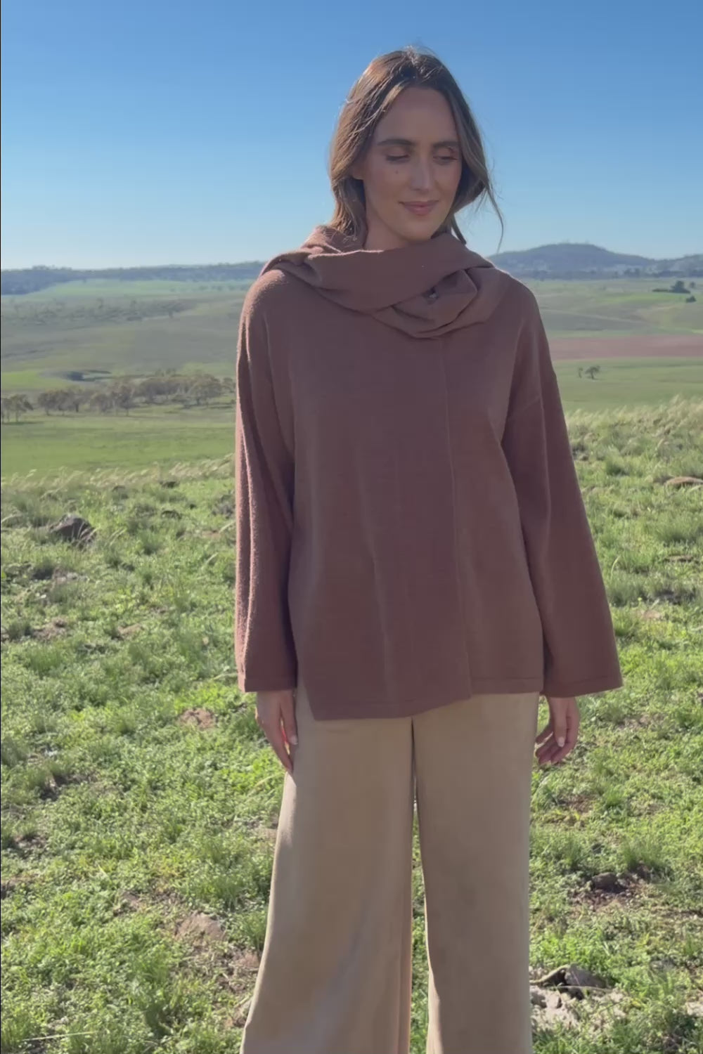 Braving The Cold Scarf Jacket – Chestnut