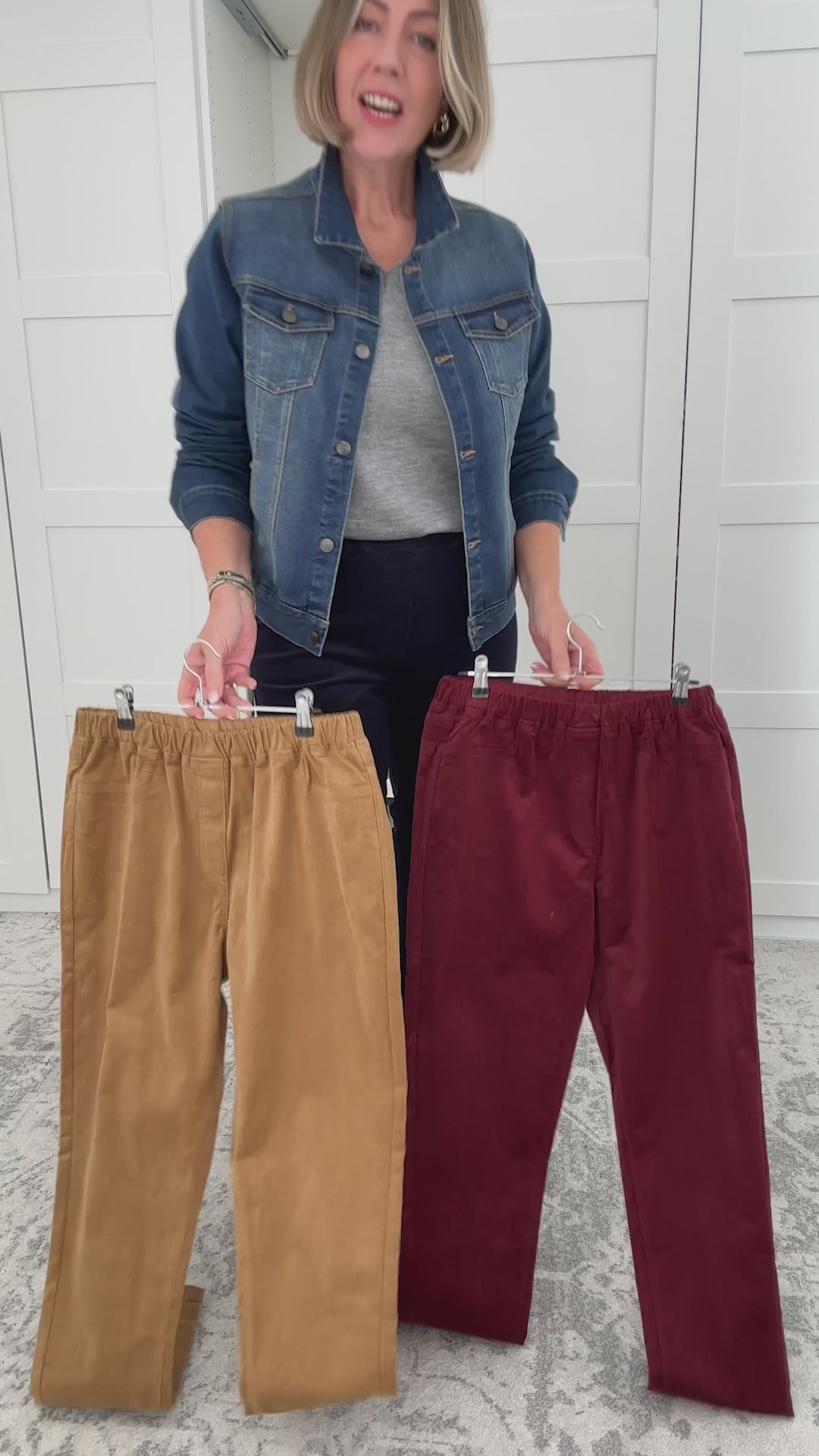 Nat LMTBYB Cord Pull On Pant Try On