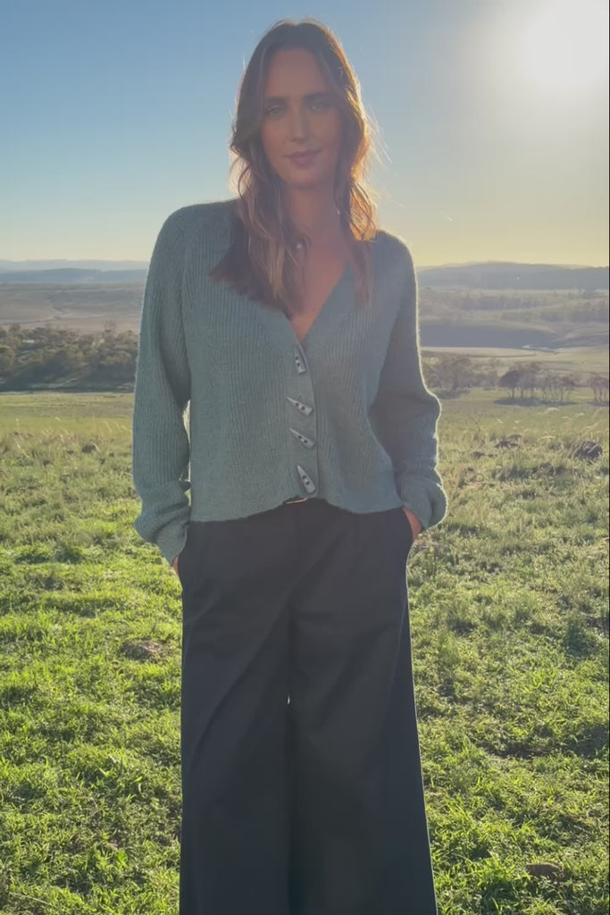 Found My Friend Recycled Knit Cardi – Seafoam