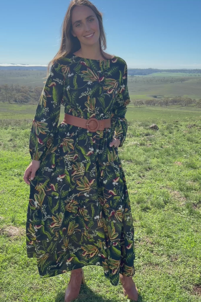 Winter Sun Cotton Maxi Dress – Mossgarden