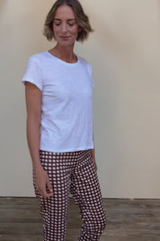 Fuss Free Cotton Blend Taper Capri Trapeze Pant – Checkit