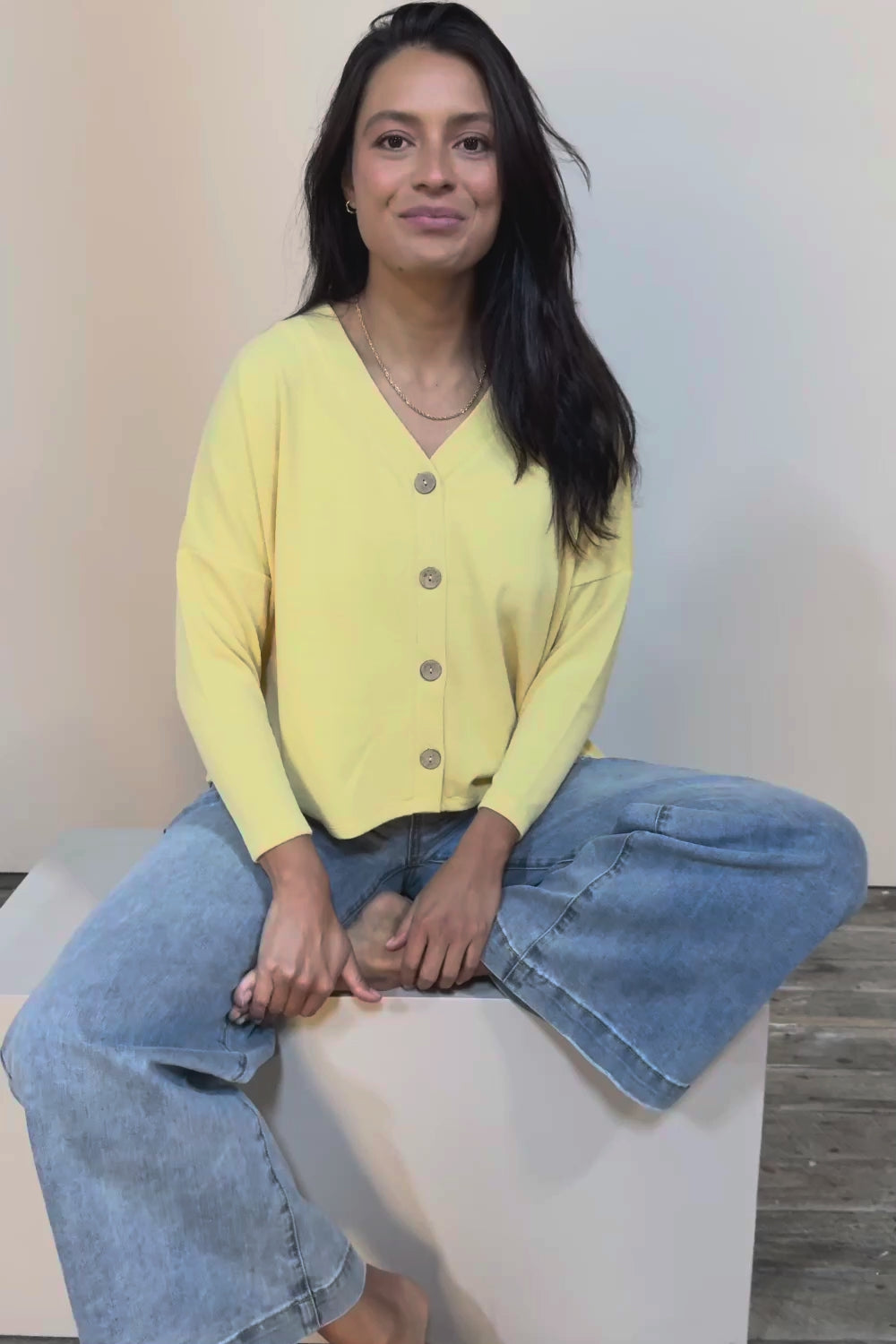 My Boyfriends Slouch Cardi - Butter