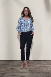 The Tapered Pull On Stretch Pant – Navy