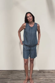 The Luxe Lyocell Tank – Indigo