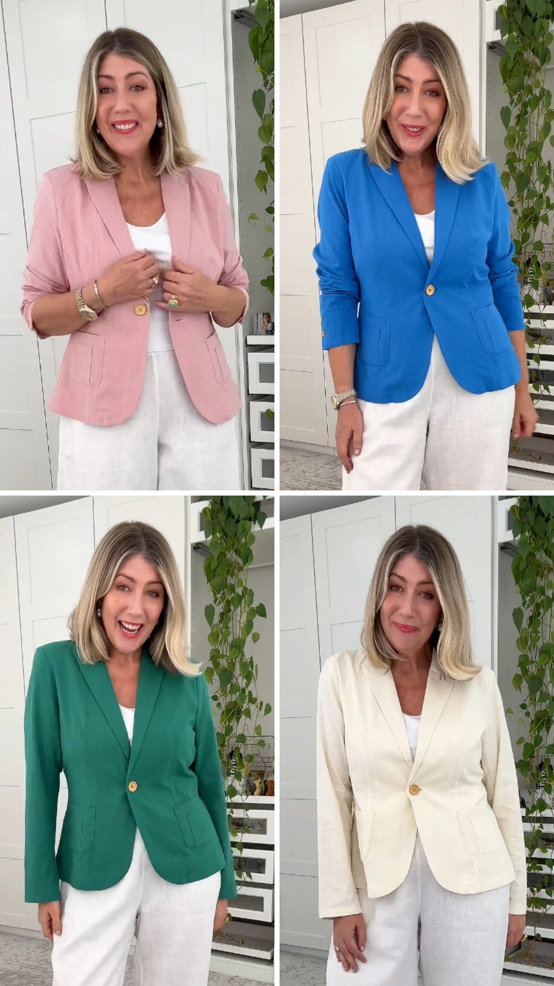 Cotton Linen Blazer Spotlight With Nat Angel