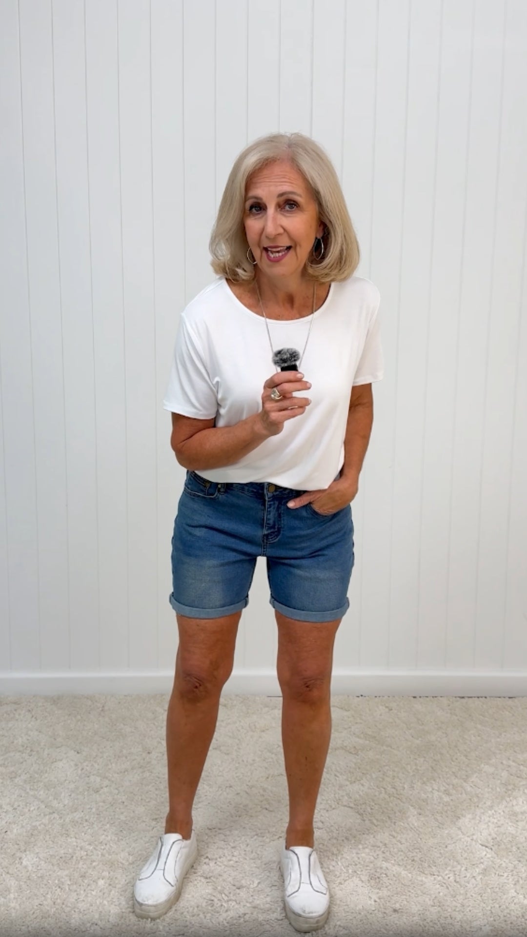 The 5 Pocket Denim Short Tiny Mic