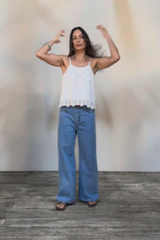 Happy Me Wide Leg Jeans - Lightdenim