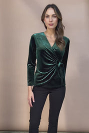 The Embossed Velvet Side Ring Detail Top – Bottlegrn