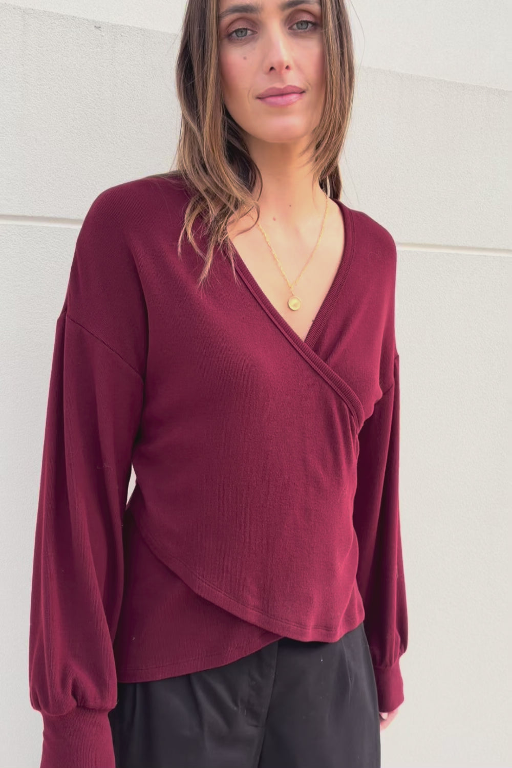 Cross My Heart Sweater – Plum