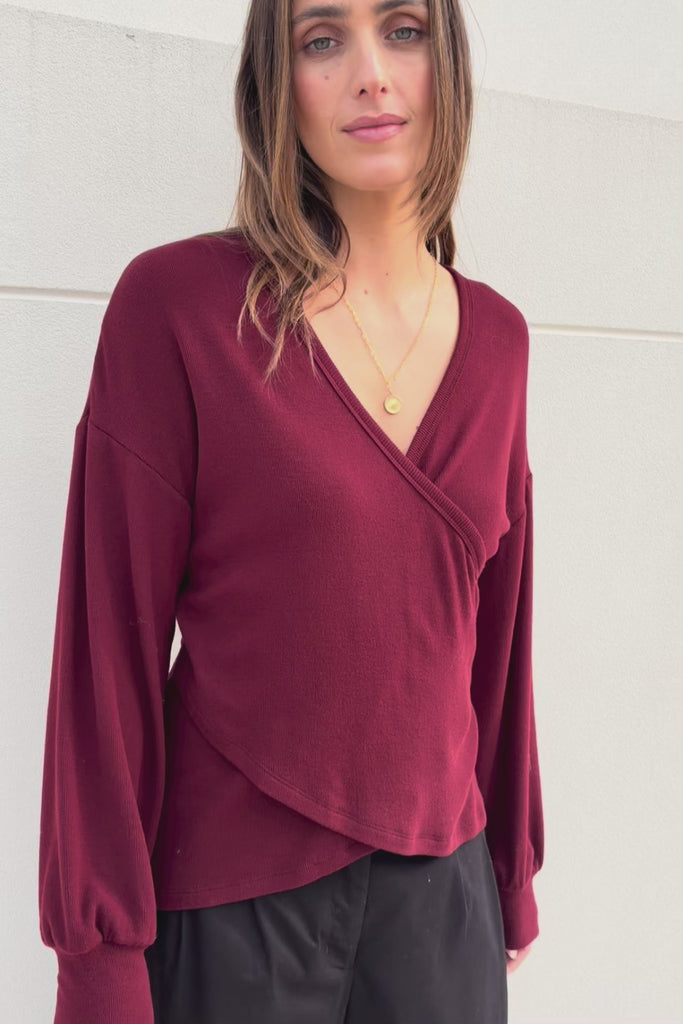Cross My Heart Sweater – Plum