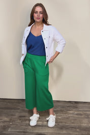 Wide Leg Ponte Pant – Green