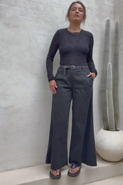 Love Layer Long Sleeve Knit Top - Black