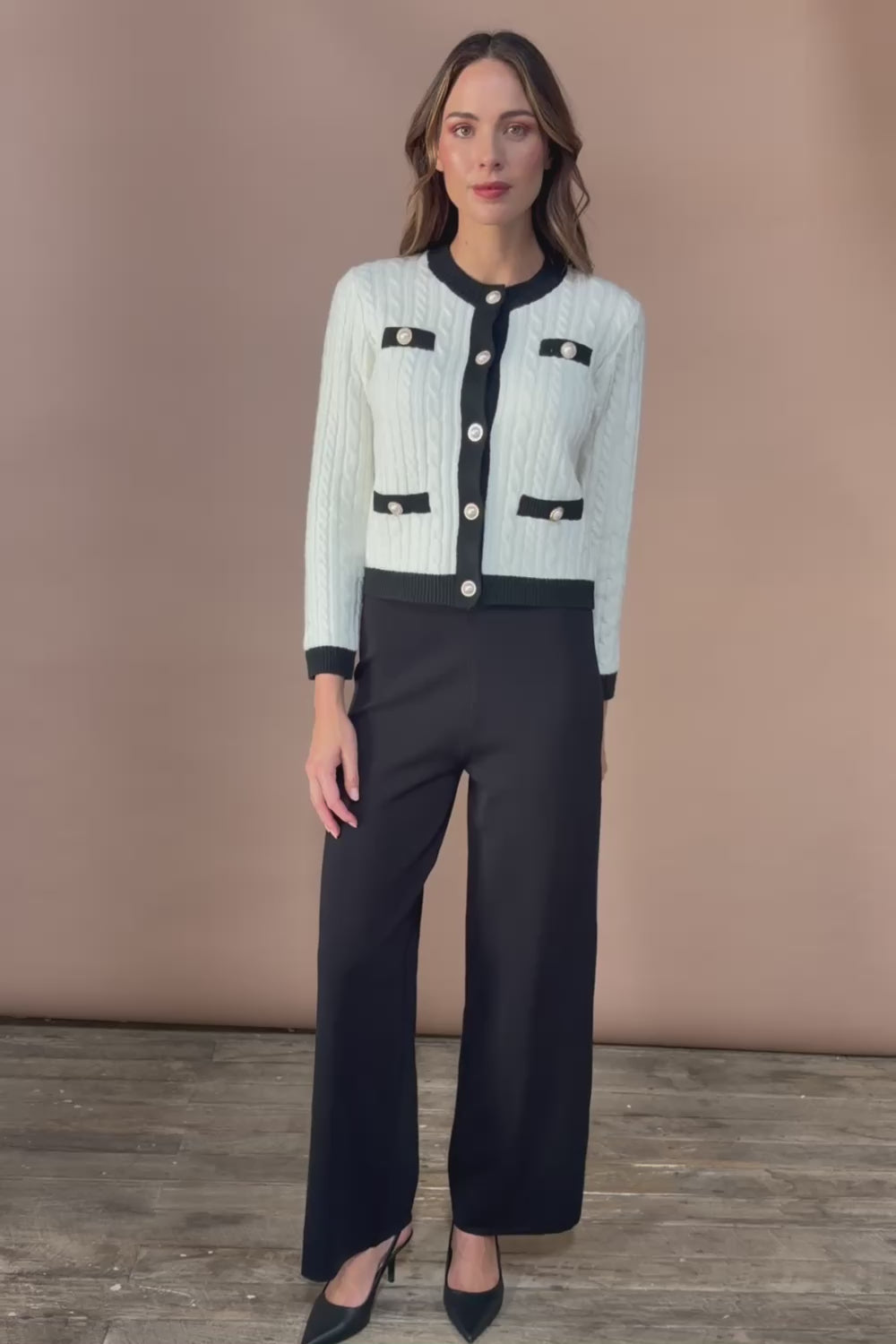 The Cable Knit Cardi – Ivoryblack