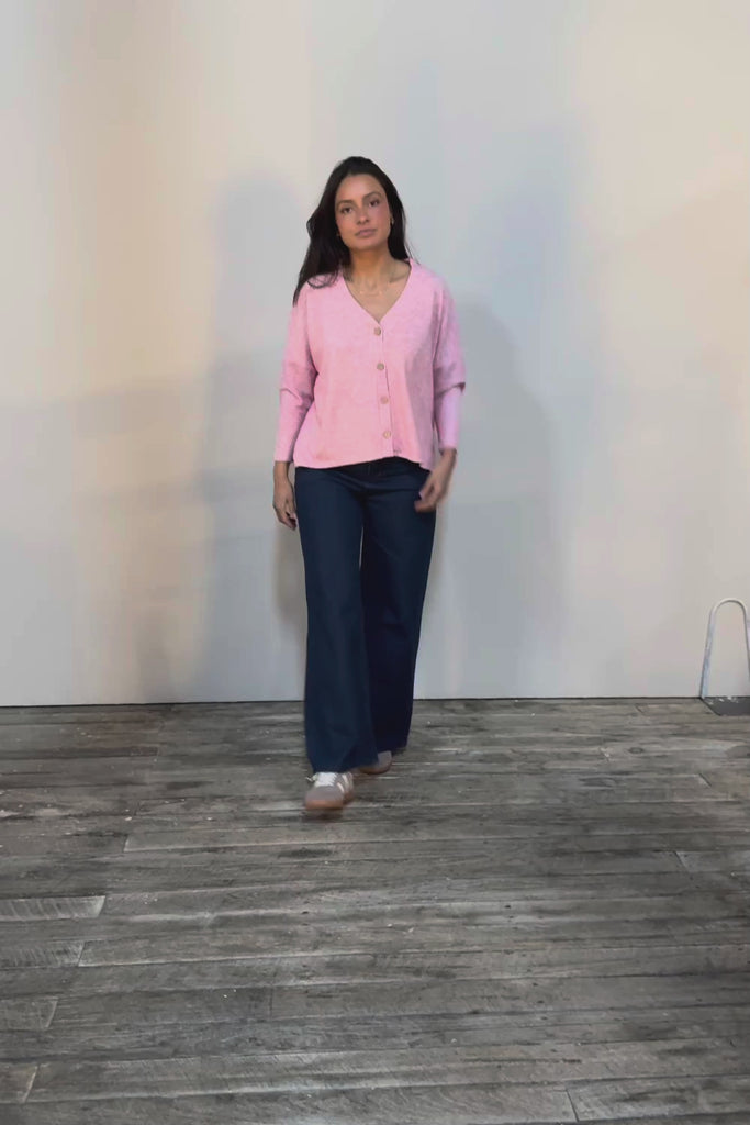 My Boyfriends Slouch Cardi - Pinkmarl