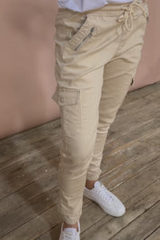 Harlow Cargo Jogger - Beige