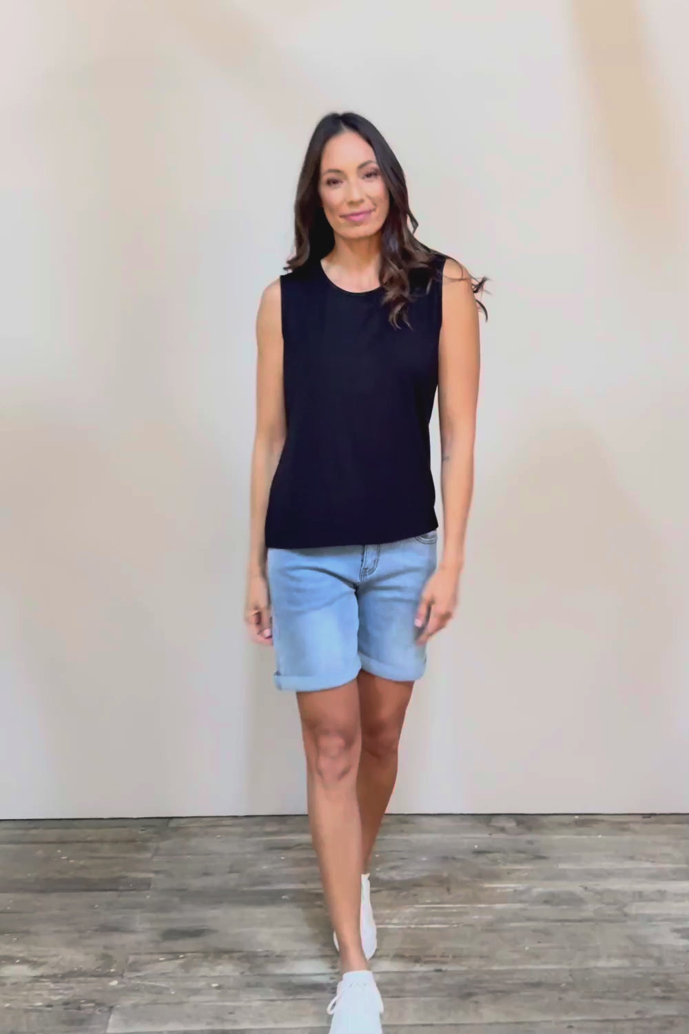 The Mix Me Match Me Bamboo Tank - Black