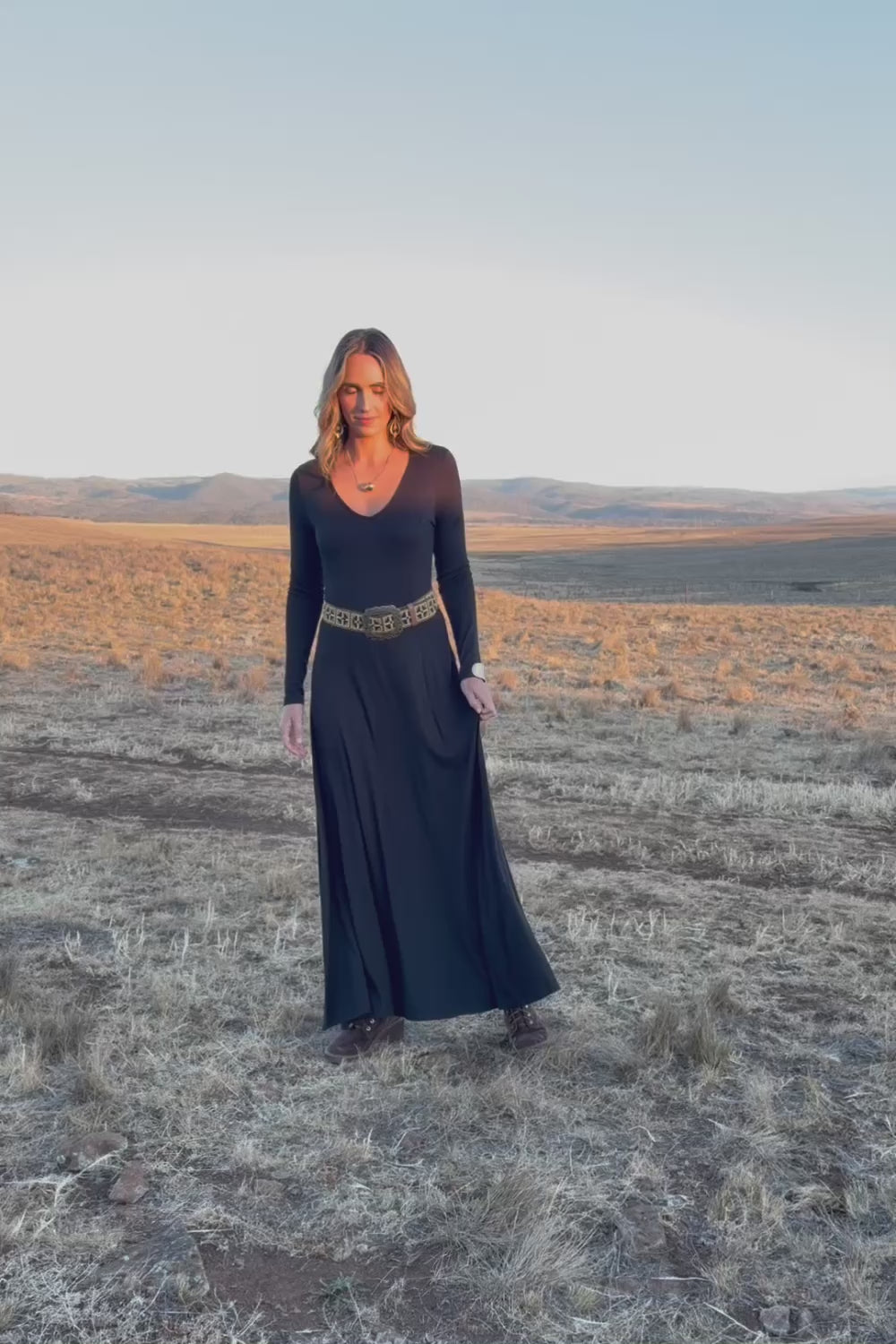 My Faithful Maxi Tee Dress - Black