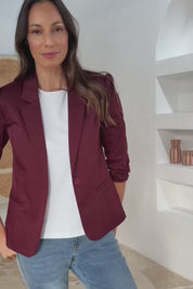 The Everyday Blazer - Burgundy