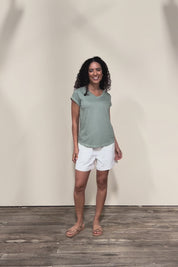 Elements Manly Cotton Vee Tee - Iceberggre