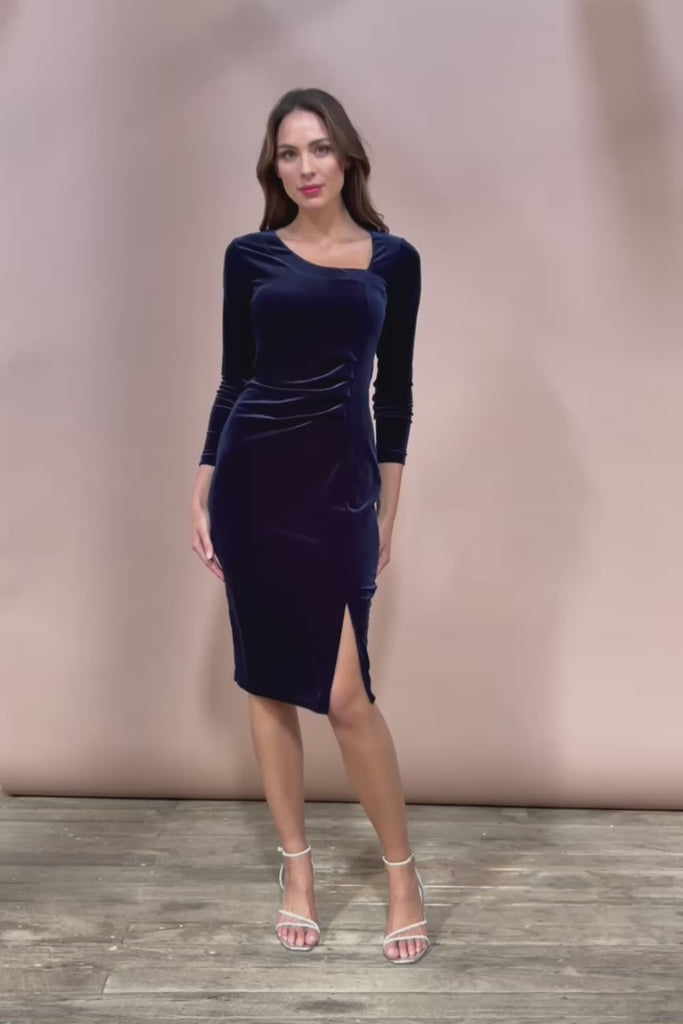 Diana Velvet Dress - Moonlight
