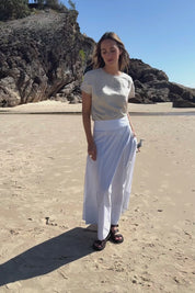 Timeless Love Cotton Maxi Skirt - White