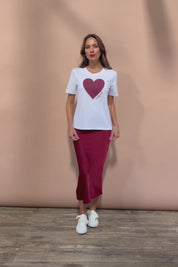 Loulou Satin Skirt - Shiraz