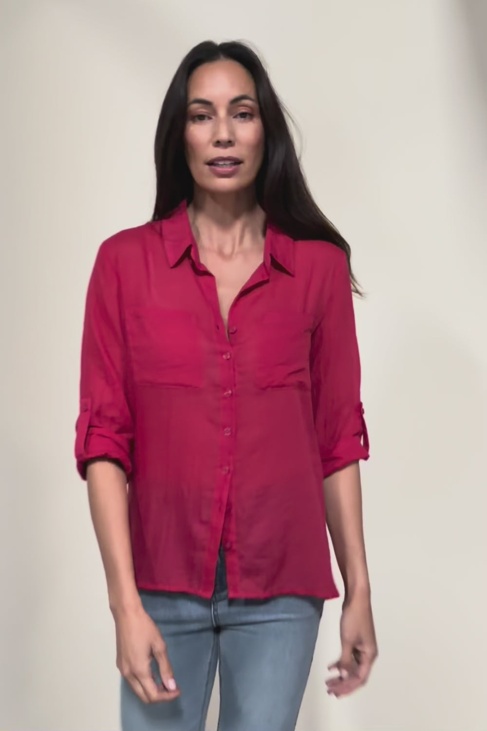 The Go To Comfort Shirt - Raspberry