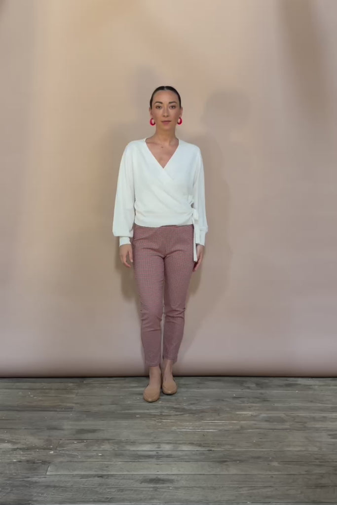 Pull On Check Pants - Redcheck