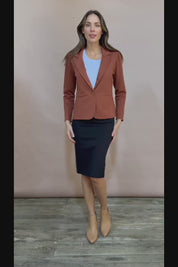 The Ponte Knee Length Pencil Skirt - Black
