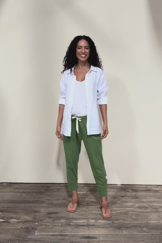 Fundamental Brunch Cotton Pant - Cedargreen