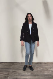 The Classic Double Breasted Blazer – Black