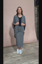 The Pack & Go Luxe Bamboo Shrug - Charcoal
