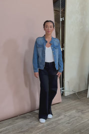 Military Denim Jacket - Denim