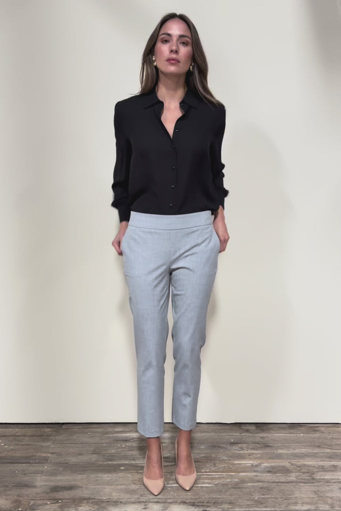 The Tapered Pull On Stretch Pant – Grey