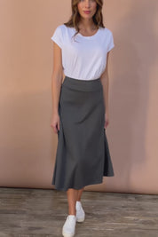 The Fit And Flare Ponte Skirt - Greymarle